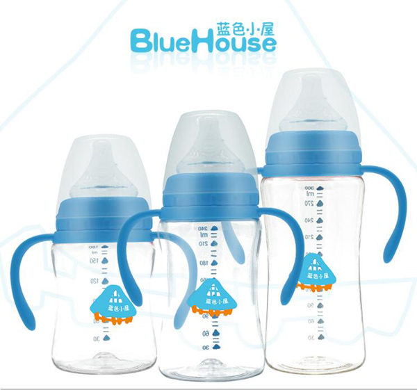 藍色小屋寬口Tritan弧形奶瓶