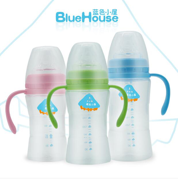 藍色小屋寬口PP自動奶瓶