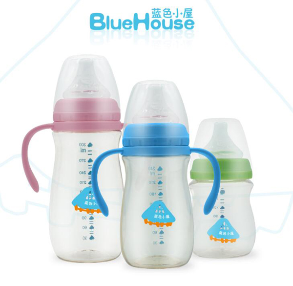 藍色小屋寬口PPSU弧形奶瓶