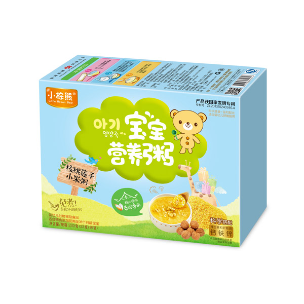 小棕熊寶寶營養(yǎng)粥核桃蓮子小米粥