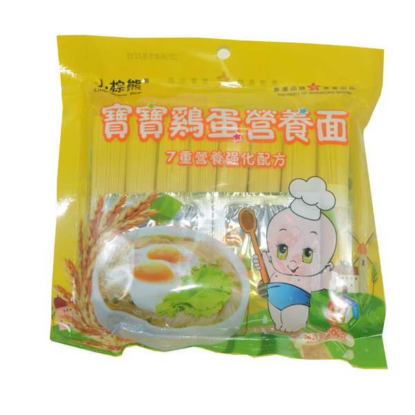 小棕熊寶寶雞蛋營(yíng)養(yǎng)面袋裝正面288g
