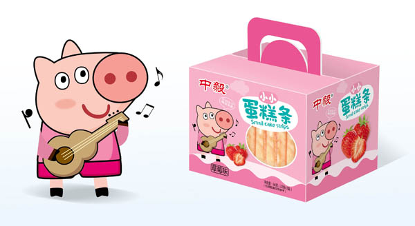 中毅小小蛋糕條-草莓味粉色