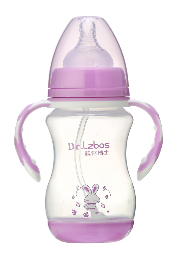 靚仔博士PP寬口徑自動(dòng)奶瓶240ML紫色