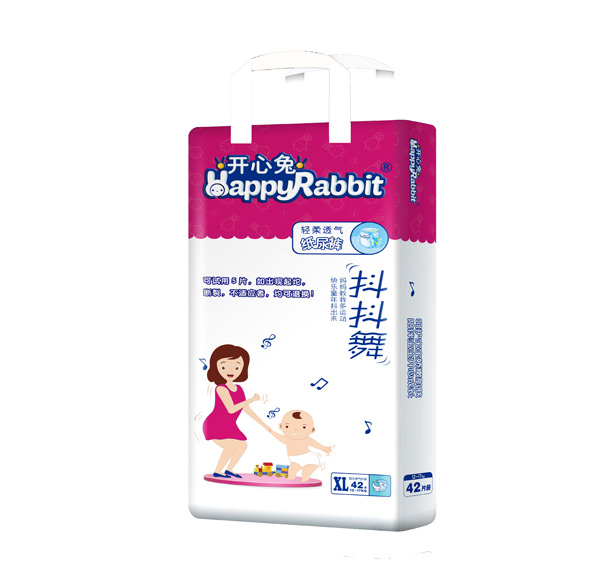開(kāi)心兔輕柔透氣紙尿褲XL42