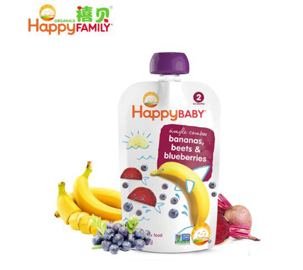禧貝香蕉甜菜藍莓泥