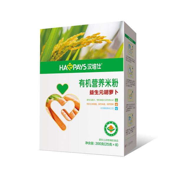 漢培仕益生元胡蘿卜有機(jī)米粉盒裝