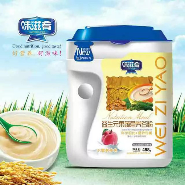 味滋肴益生元果蔬營(yíng)養(yǎng)谷粉-水蜜桃核桃 聽(tīng)裝