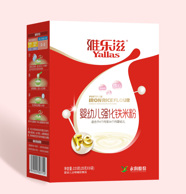 雅樂滋嬰幼兒強(qiáng)化鐵米粉盒裝