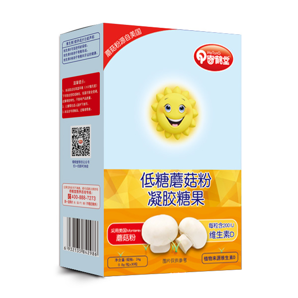 奇鶴堂低糖蘑菇粉凝膠糖果