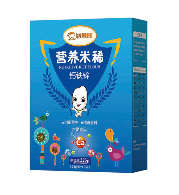 智慧熊營(yíng)養(yǎng)米稀-鈣鐵鋅 盒裝