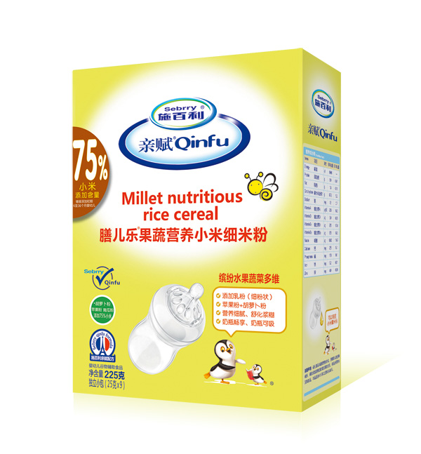 施百利親賦膳兒樂果蔬營(yíng)養(yǎng)小米細(xì)米粉-繽紛水果蔬菜多維盒裝