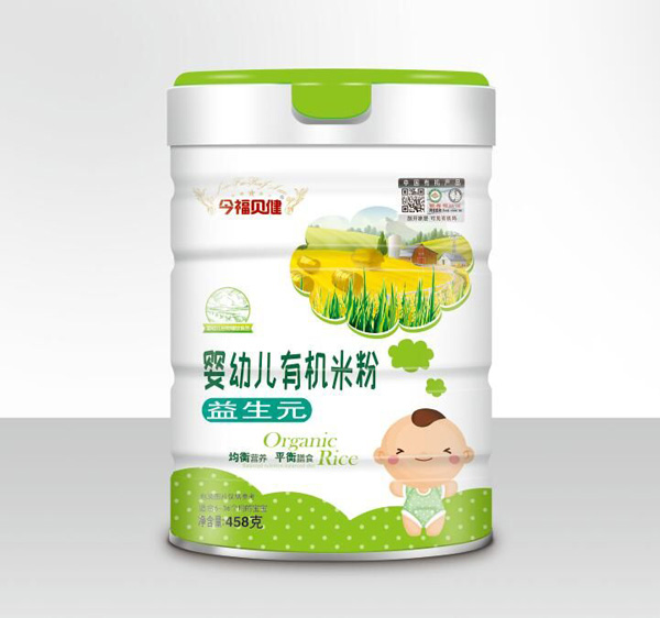 今福貝健嬰幼兒有機米粉-益生元罐裝