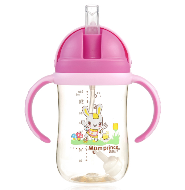 媽咪王子PPSU滑蓋防漏水壺240ml 紫色