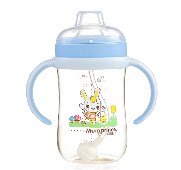 媽咪王子PPSU滑蓋防漏水壺240ml 鴨嘴 藍(lán)色