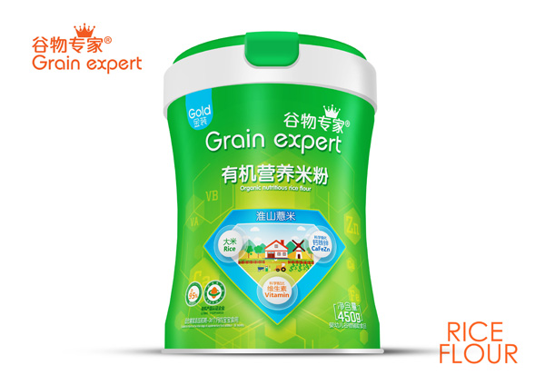 谷物專(zhuān)家有機(jī)營(yíng)養(yǎng)米粉-淮山薏米罐裝