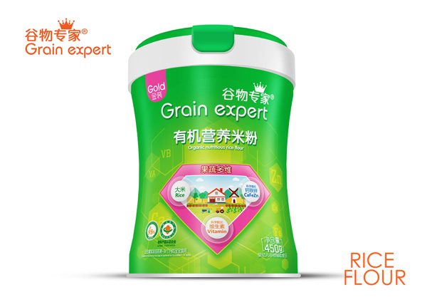 谷物專(zhuān)家有機(jī)營(yíng)養(yǎng)米粉-果蔬多維罐裝