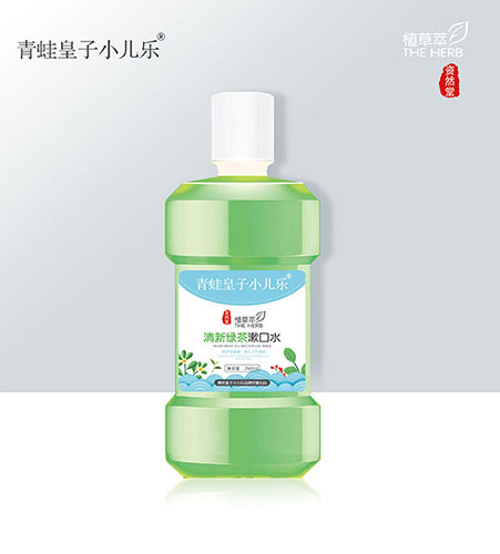 青蛙皇子小兒樂資然堂植草萃清新綠茶漱口水260ml