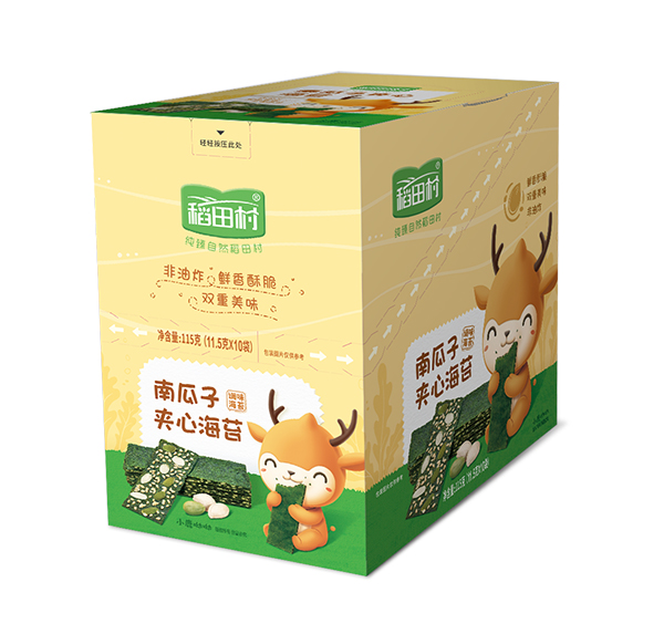 稻田村夾心海苔盒裝-南瓜子