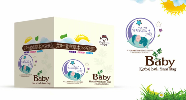 頑皮蟲艾葉濕癢草本沐浴泡包 (紅屁屁護(hù)臀)