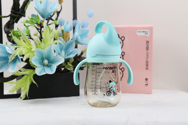 盟寶嬰兒PPSU吸管杯 藍色1