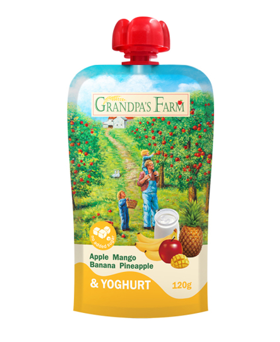 爺爺?shù)霓r(nóng)場風(fēng)味發(fā)酵乳蘋果芒果香蕉菠蘿泥