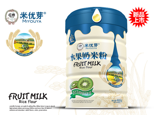 米優(yōu)芽水果奶米粉-西蘭花獼猴桃蔬菜聽裝