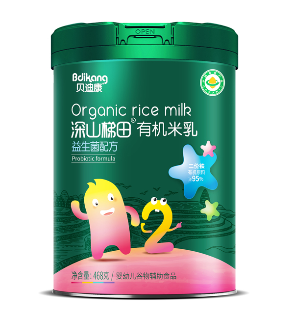 貝迪康深山梯田有機(jī)米乳 益生菌配方 聽(tīng)裝