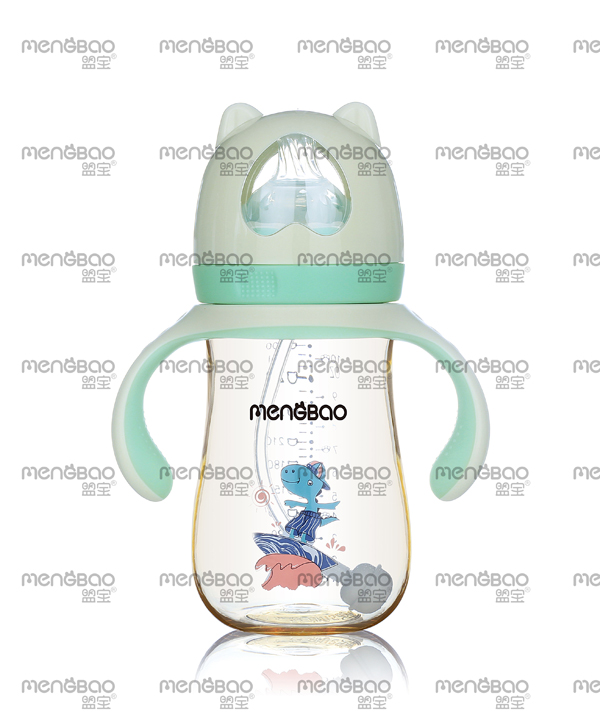 盟寶小熊PPSU奶瓶 綠色