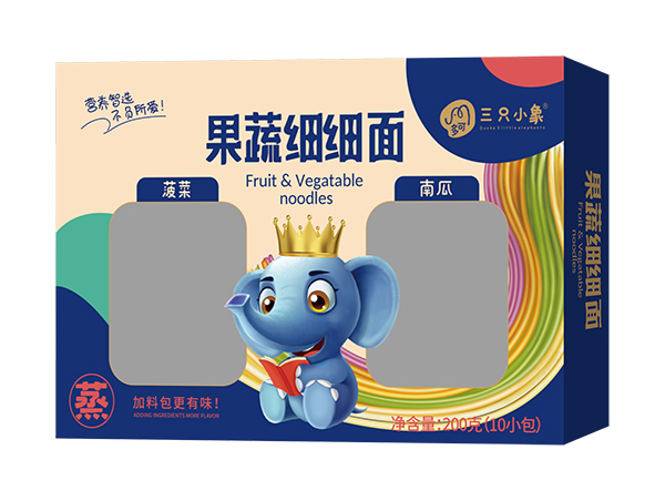 多可三只小象果蔬細(xì)細(xì)面 菠菜+南瓜