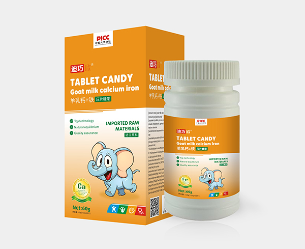 迪巧欣羊乳鈣+鐵咀嚼片