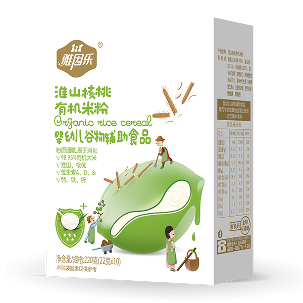 雅因樂(lè)有機(jī)米粉盒裝 淮山核桃