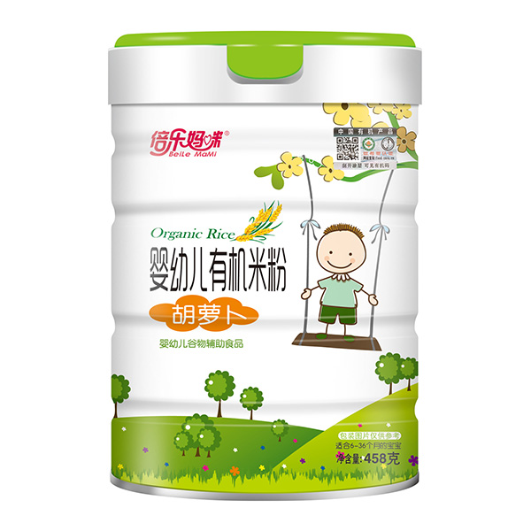 倍樂媽咪嬰幼兒有機(jī)米粉-胡蘿卜罐裝