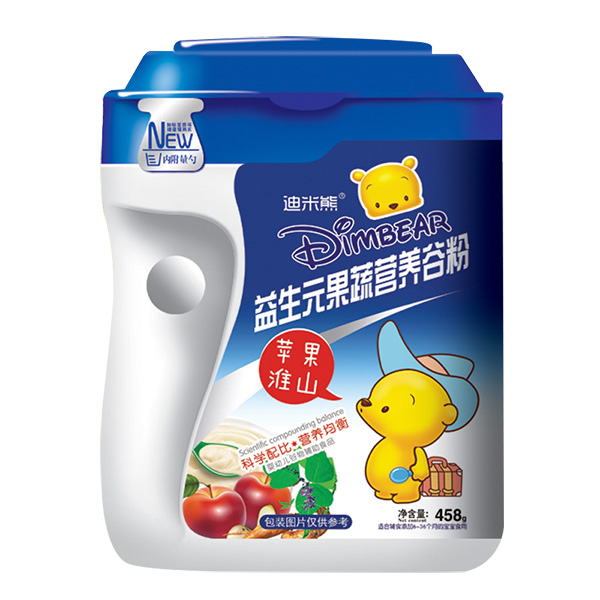 迪米熊益生元果蔬營(yíng)養(yǎng)谷粉-蘋果淮山桶裝