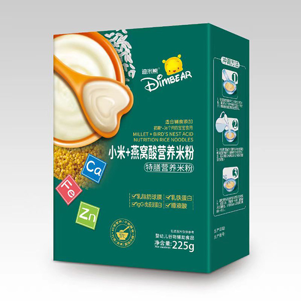 迪米熊小米+燕窩酸特膳營養(yǎng)米粉盒裝
