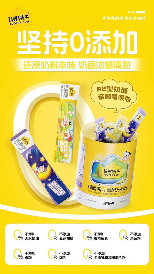 認養(yǎng)一頭牛早晚裝兒童配方奶粉賣點.jpg
