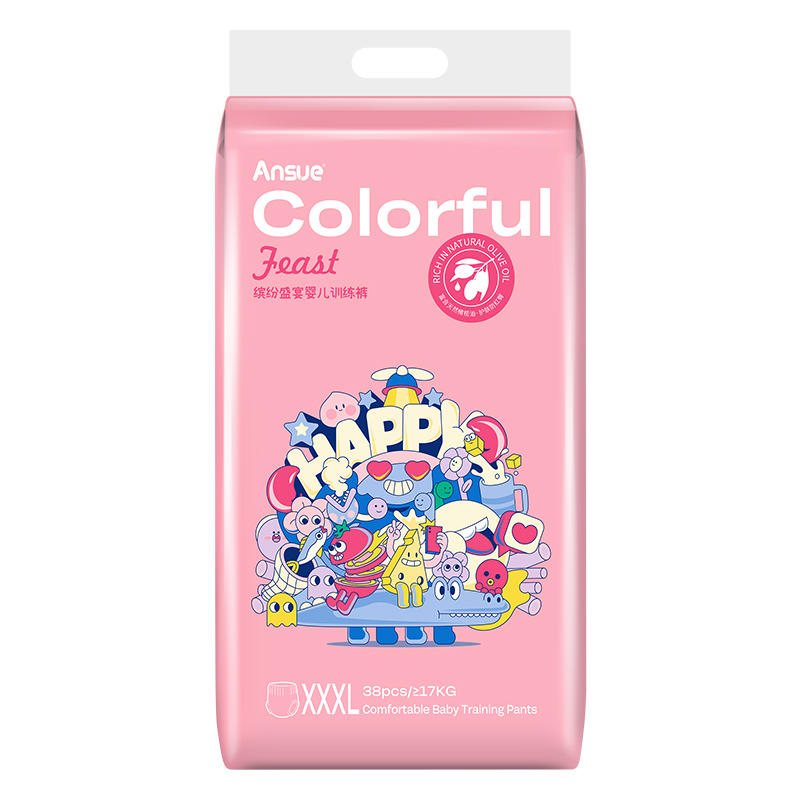 繽紛盛宴嬰兒訓練褲XXXL