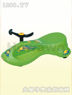 好娃娃綠色扭扭車