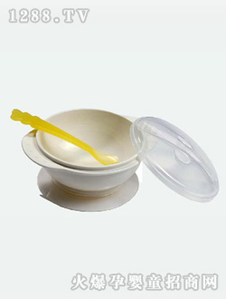 貝兒健哺喂配匙帶蓋吸盤(pán)碗