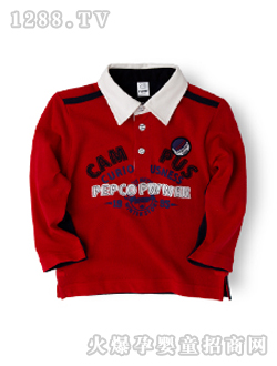 小豬班納紅色針織衫