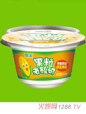 雪寶玉米果粒老酸奶