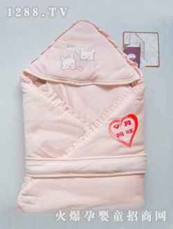 多比兔粉色嬰兒抱被