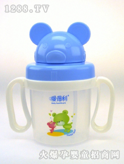 愛得利造型吸管學(xué)飲杯藍色