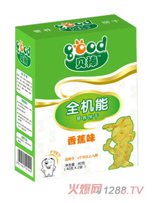 貝棒80克香蕉味全機(jī)能餅干