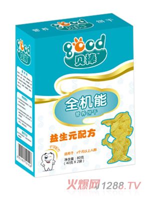 貝棒80克益生元全機(jī)能餅干