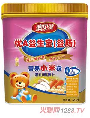 澳貝健淮山胡蘿卜營養(yǎng)小米粉0段