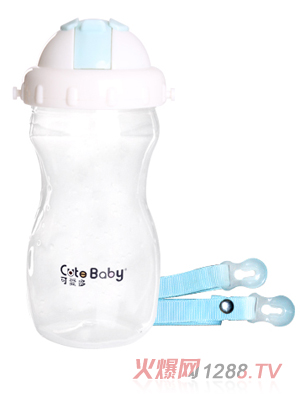 可愛多360ml運動吸管水杯藍