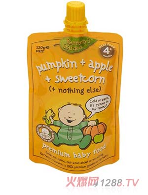 葉子嬰兒果泥（南瓜、蘋果、甜玉米）