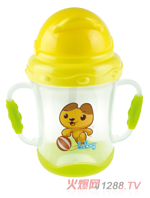 樂蓓防滑吸管杯6922黃色