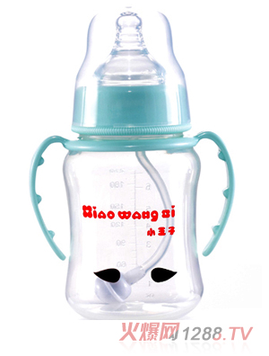 小王子7安弧形寬口徑感溫有耳自動(dòng)PP奶瓶