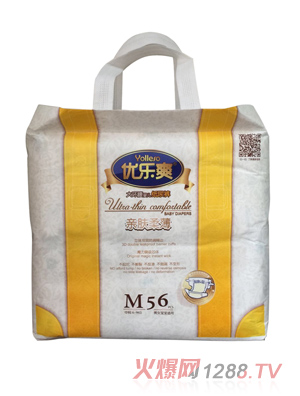 優(yōu)樂爽親膚柔薄大環(huán)腰嬰兒紙尿褲M56片